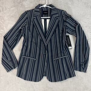 Liverpool Los Angeles Women's Blazer S NWT Navy Stripe Coastal Career Preppy New